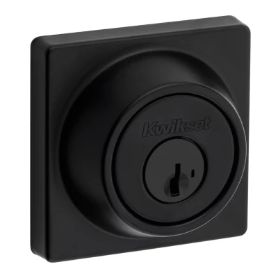 Kwikset 660/663 SQT Contemporary Square Deadbolt - Keyed One Side, SmartKey Security