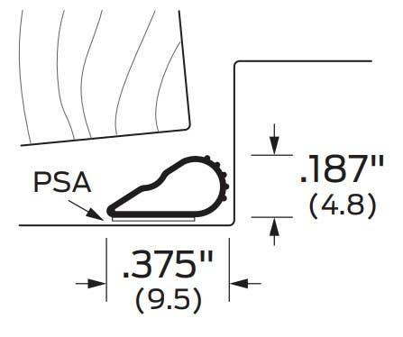 ZERO 488S Self-Adhesive Weather Stripping, Silicone Seal with PSA