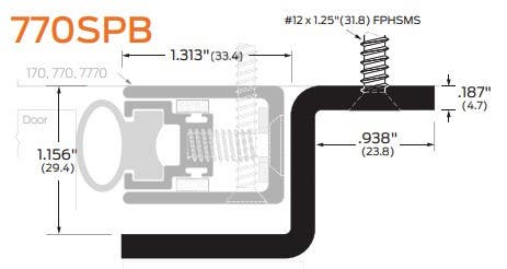ZERO 770 Adjustable Sound Seal For Cased Opening, Fire Rated