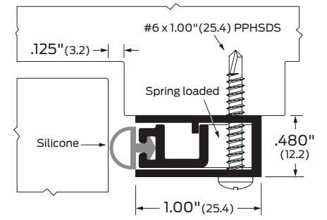 ZERO 570S-BK Semi-circular Bulb Kerf Seal - Silicone - Black, .328"