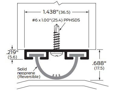 ZERO 52N 1.64" Wide Track Seal, Neoprene - Replacement Gasket