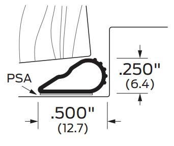 ZERO 188BIO-BR Self-Adhesive Weatherstripping, Antibacterial Rubber/Brown/PSA