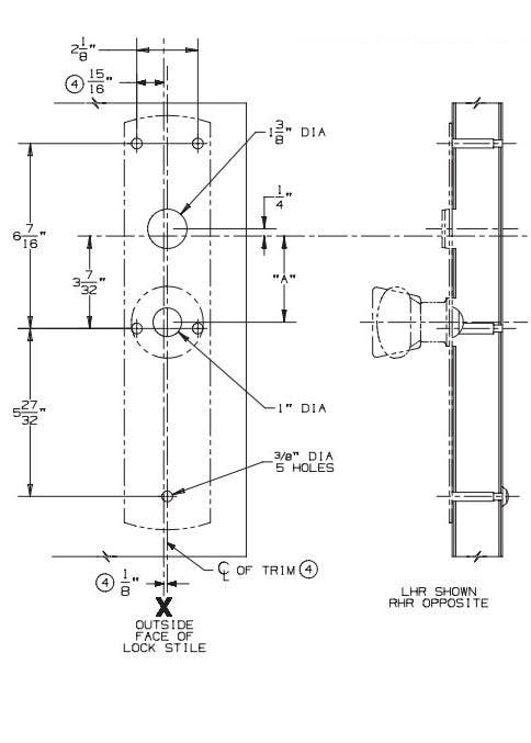 Von Duprin 880K-NL Night Latch Trim Knob for 88 Series Rim Exit Device
