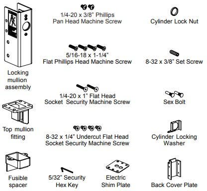 Von Duprin KR54-F Key Removable Kit for 98/9954/4754 & 4854 Mullion