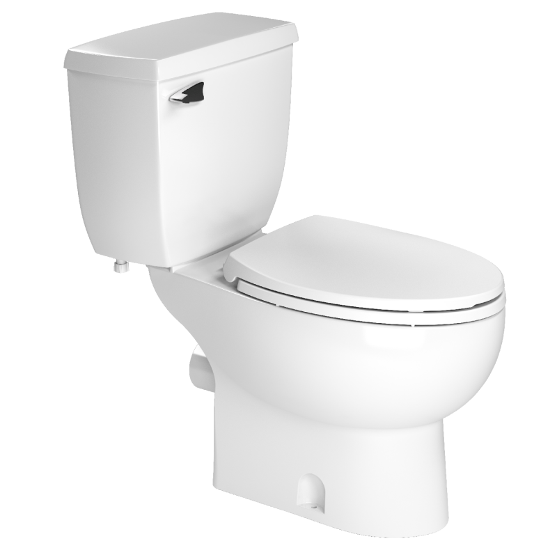 Saniflo 002087005 Saniplus Elongated Combo-Macerator, Elongated Bowl & Toilet Tank