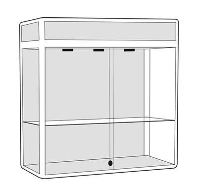 Peter Pepper PMW PepperMint Sliding Wall Mounted Showcase