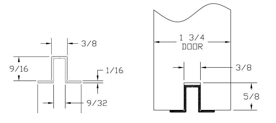 Pemko EPD3BL Polypropylene Channel Insert For Sliding & Folding Door