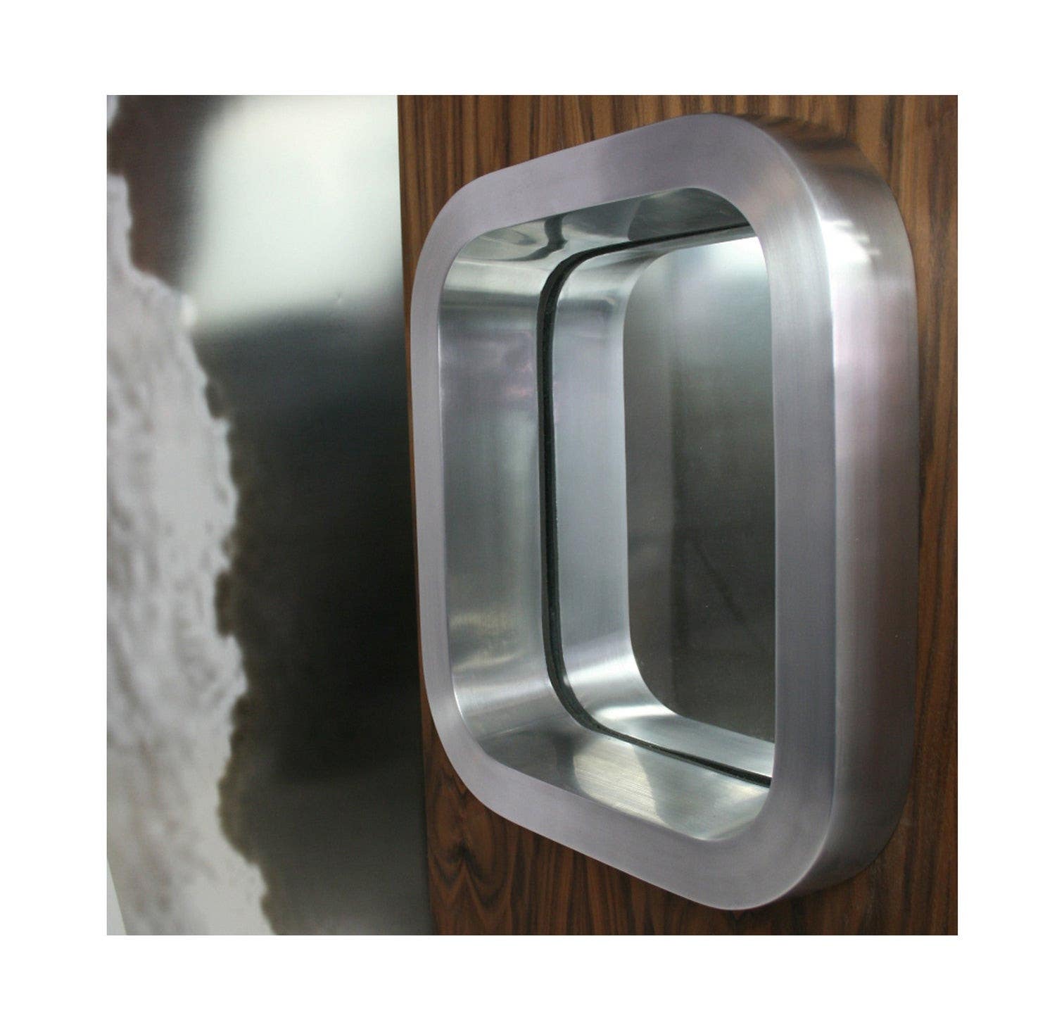 Philip Watts SOLID RECTANGLE Single Glazed Aluminium Porthole Kit (335mm OD/225mm ID)