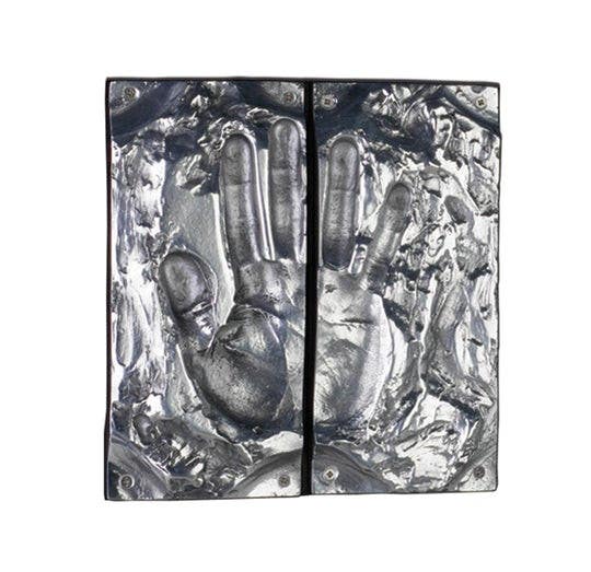 Philip Watts HANDPRINT Split Handprint Push Plate (250mm X 290mm)