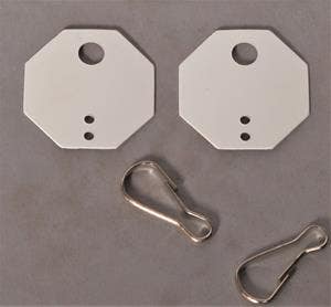 Lund C-1507 Blank Vinyl Octagonal Key Tag, Snap-On Link (Pack of 100)
