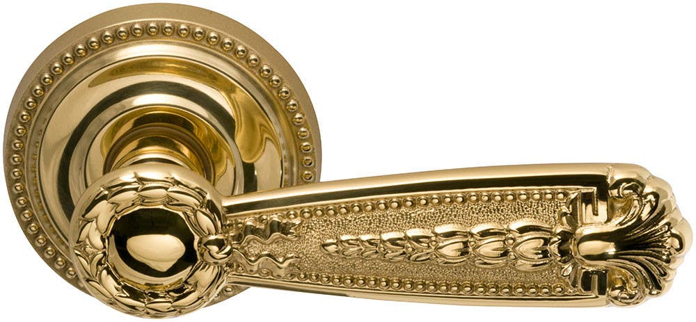 Omnia 229FL/0.PD.BAS Classico Lever Latchset-Solid Brass, Pair Dummy Set, Finish-Siena Brass, Lacquered