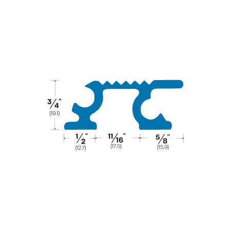 Accurate 9S11 Aluminium Sectional Unit Door Weatherstrip Saddles