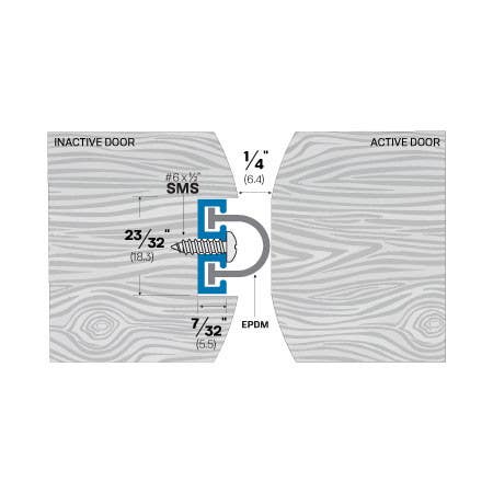 Accurate 953 Aluminium Meeting Stiles, Adjustable Astragals