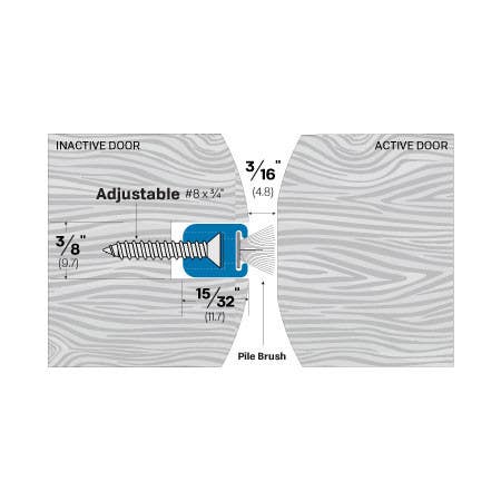 Accurate 93 Aluminium Meeting Stiles, Adjustable Astragals