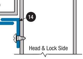 Accurate A14 Aluminium Interlocking Weather Strip, In-Swinging Door Spring