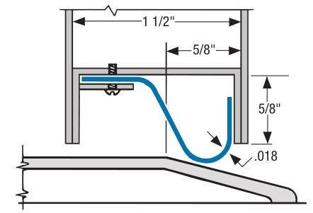 Accurate 142 Interlocking Weather Strip, Hinge Door Spring