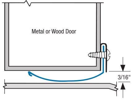 Accurate 158 Interlocking Weather Strip, Hinge Door Spring
