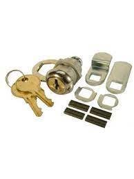 Compx MFW23138 Fort, Disc Tumbler Cam Lock, 90 & 180 Degree Key Rotation, 3/4" Mounting Hole, 1-3/8" Cylinder Length, Stainless Steel