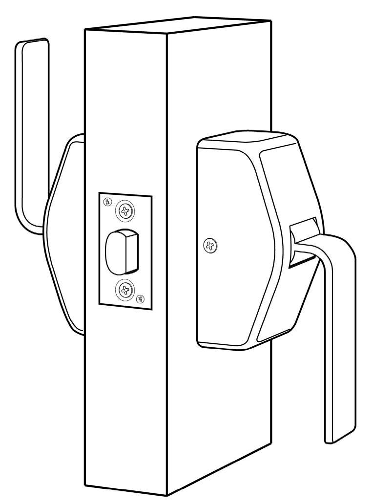 Cal-Royal HOS-PP30 Hospital Push/Pull Latch, Passage Function, Finish-Satin Stainless Steel