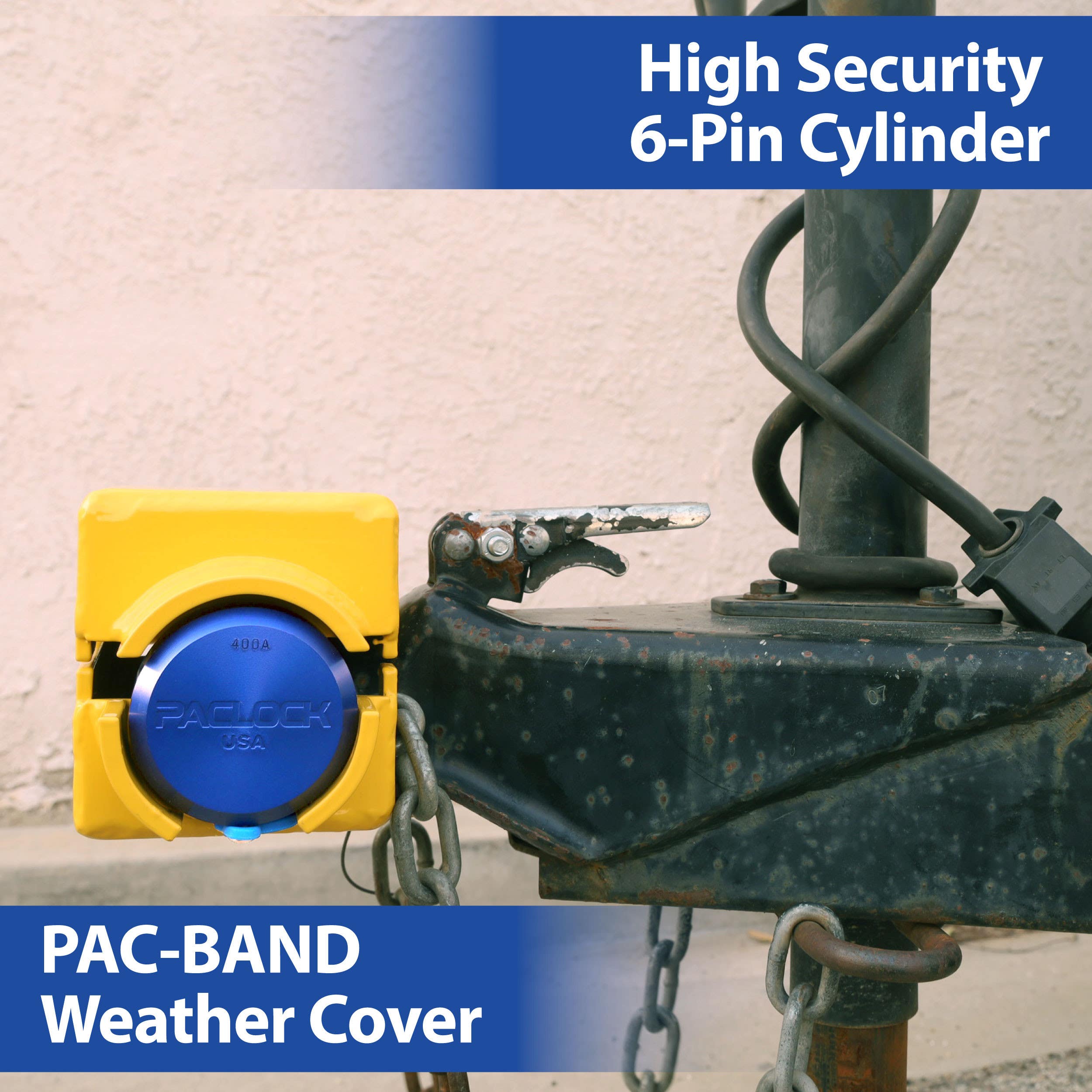 Paclock 400A/S Hidden Shackle Stepped-Back Puck Lock, Standard Rekeyable Series