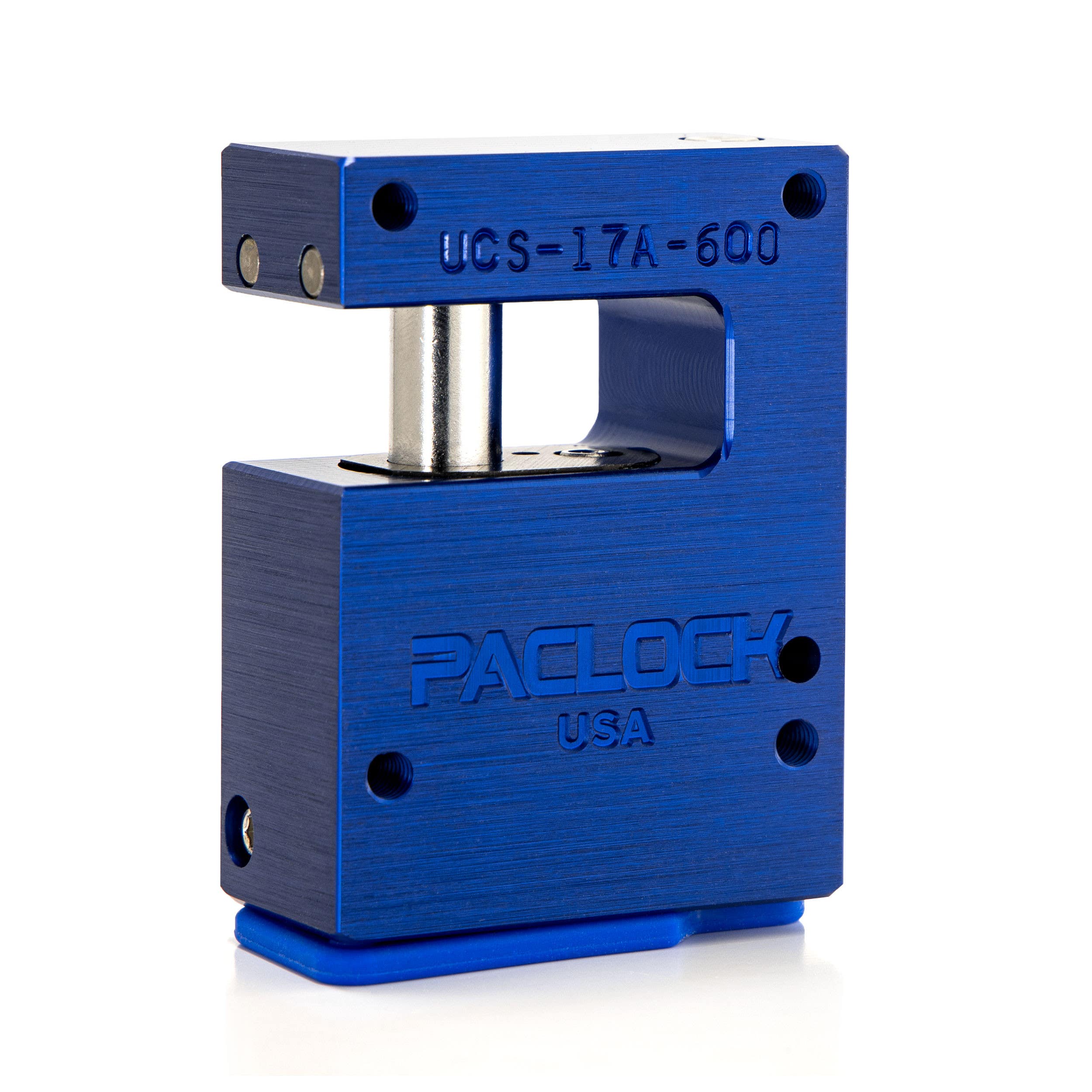 Paclock UCS-17A Hidden Shackle Aluminum Block Lock, Universal Cylinder System, 6-Pin Cylinder