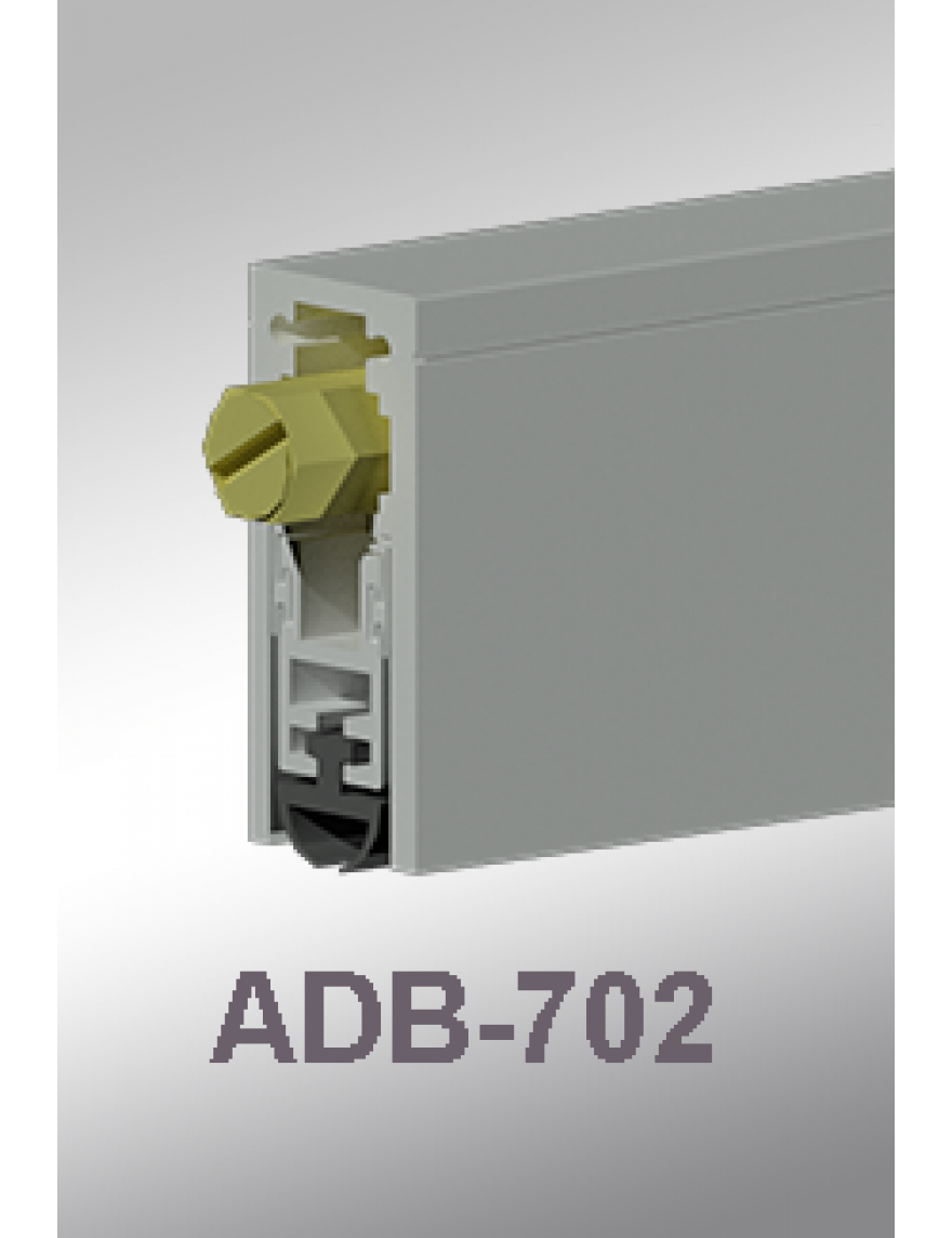 Cal-Royal ADB-702 Regular Duty, Surface/Semi-Mortised Automatic Door Bottom w/ Vinyl Seal