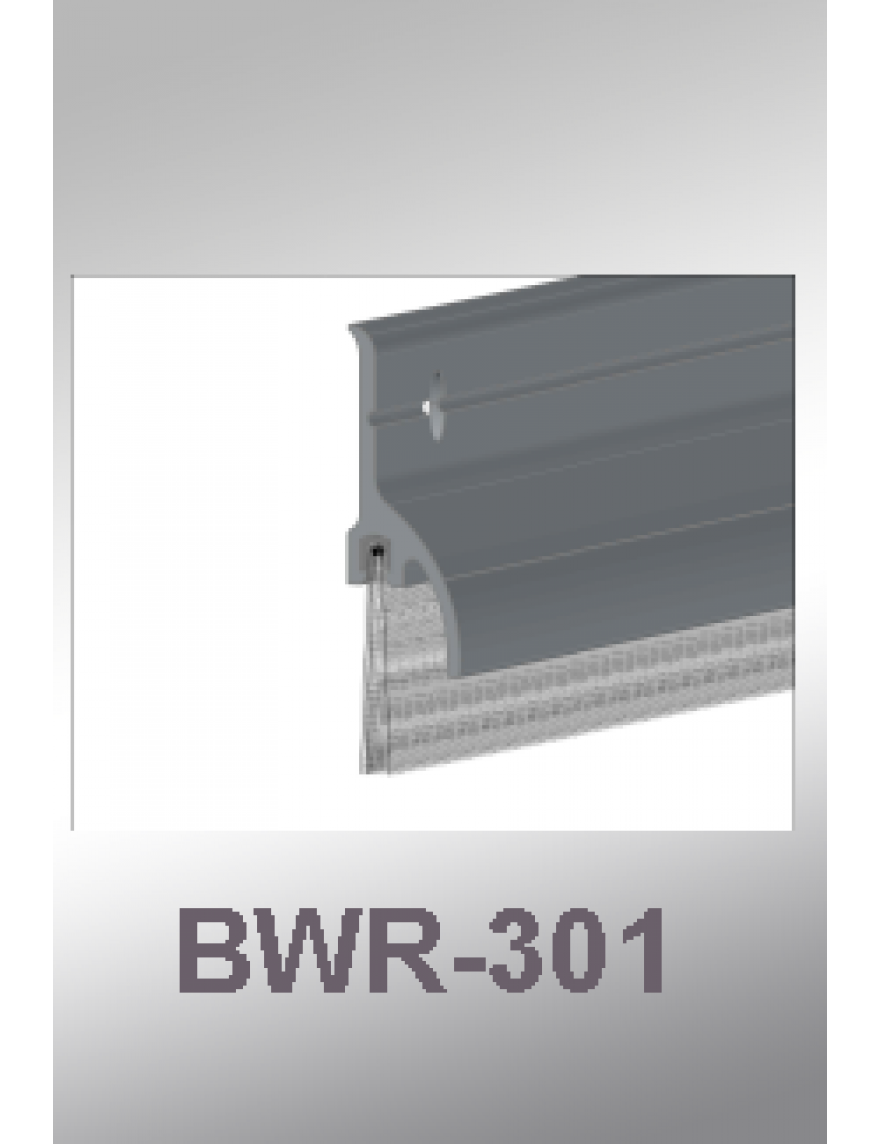 Cal-Royal BWR-301 Nylon Brush with Extruded Aluminum Seal Retainer and Rain Drip
