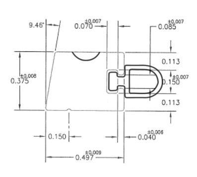 FHI TS-AL Aluminum Threshold Stop, Mill Finish