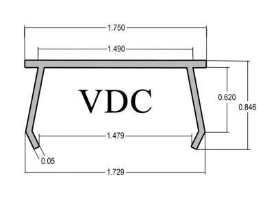 FHI VDC Vinyl Door Cap For Door Sweep, Finish-Aluminum