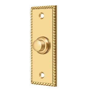 Deltana BBSR333 Bell Button, Rectangular with Rope Pattern