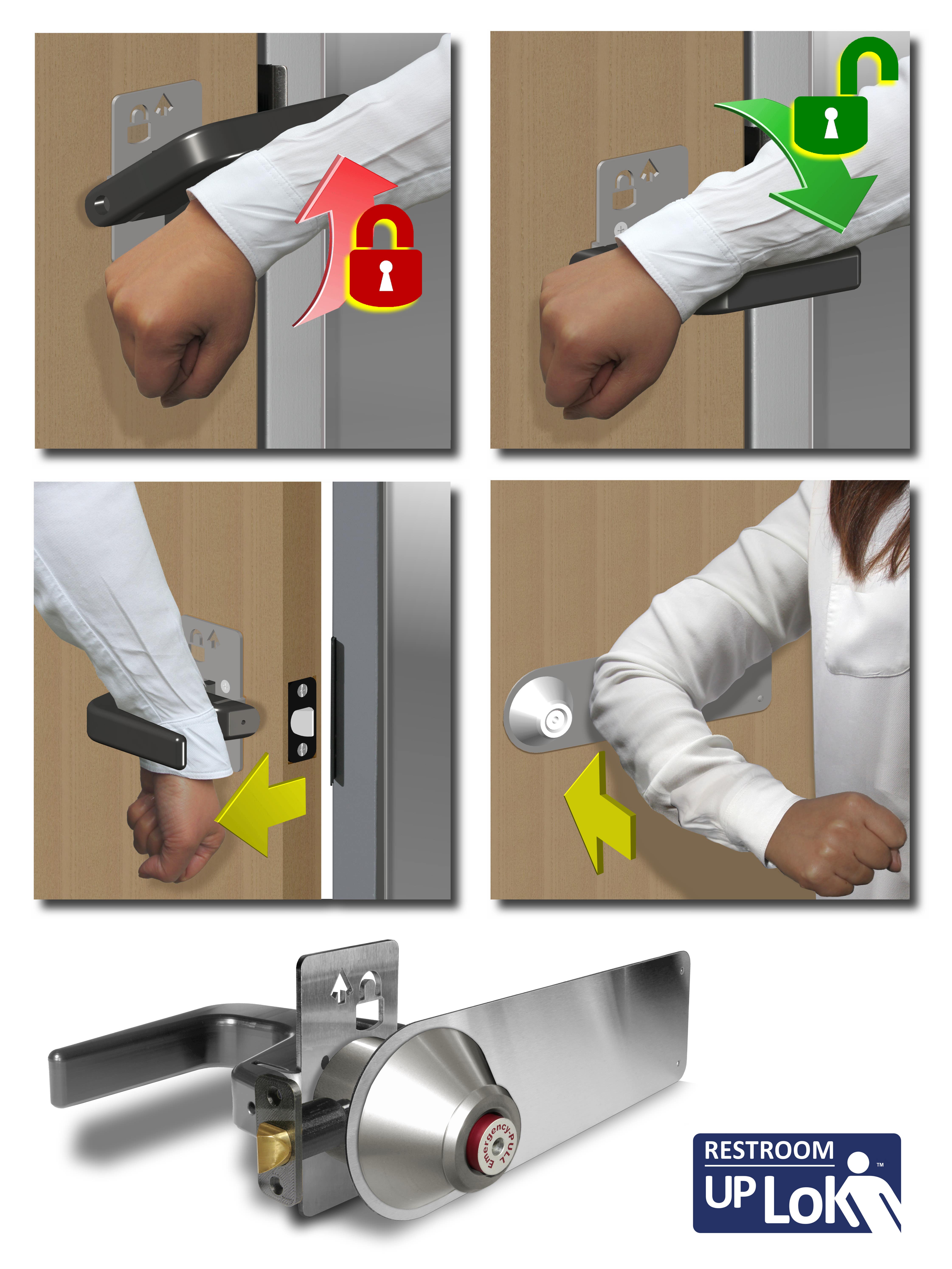 Restroom Up Lok UL Hands-Free Privacy Lock