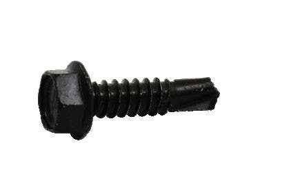 D&D 14G-100 Bag of 100 - 1" Self-Drilling Screws, Hex Head, Black, Stainless Steel