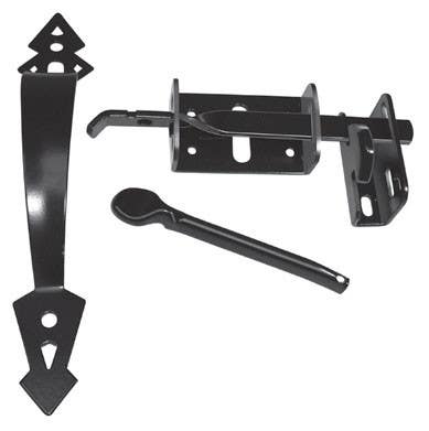 D&D 210004 Wood Hardware Thumb Latch, Finish-Black