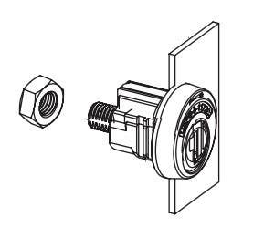 Compx C9100 Spring clip, Mounting Nut, 3 keys