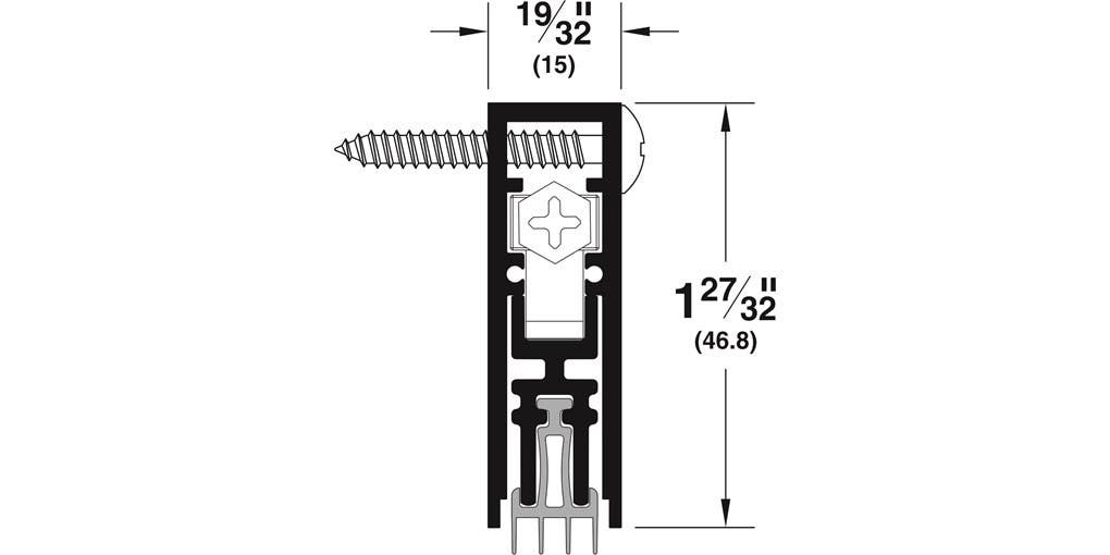 Pemko STC4131 Automatic Door Bottom For Acoustic Openings