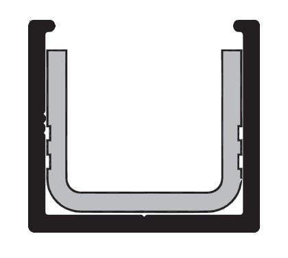Cavity Sliders ZK00 Aluminum Bronze Anodized Floor Channel w/ PVC Insert