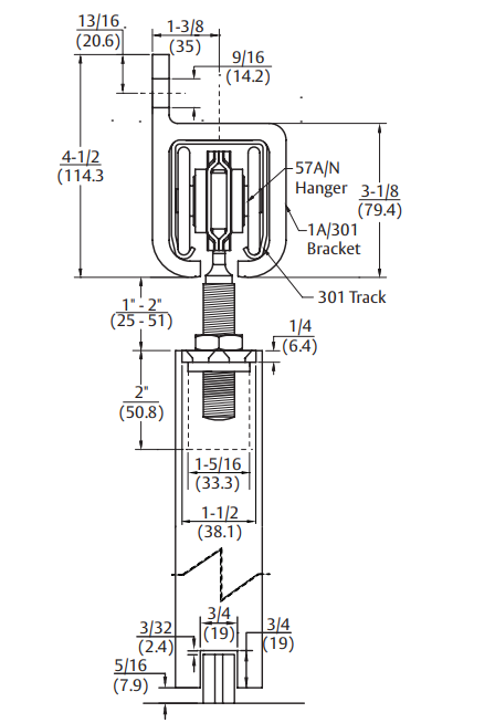 Pemko KF3 End Cap Kit for SWT Side Wall Track System