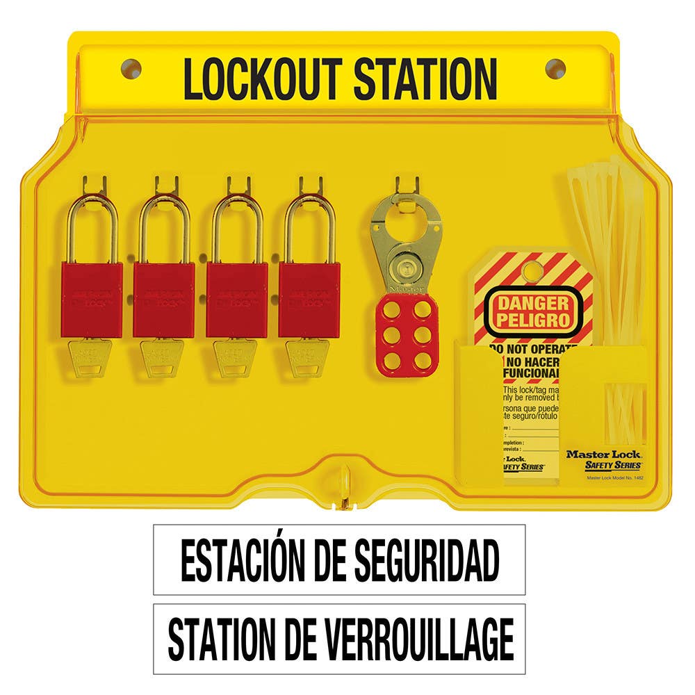 Master Lock 1482BP1106 Bilingual  Padlock Station