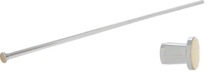 Delaney 504050K 5' Shower Rod Set with Adjustable Flange, Finish - Bright Chrome