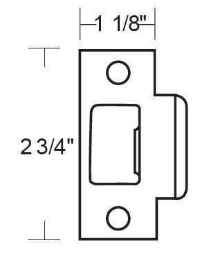 Delaney 785052 T-Type Strike 2-3/4" X 1-1/8" Strike Plate