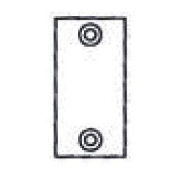 Delaney 698813 1-1/8" X 2-1/4" Filler For Latch Front-Steel