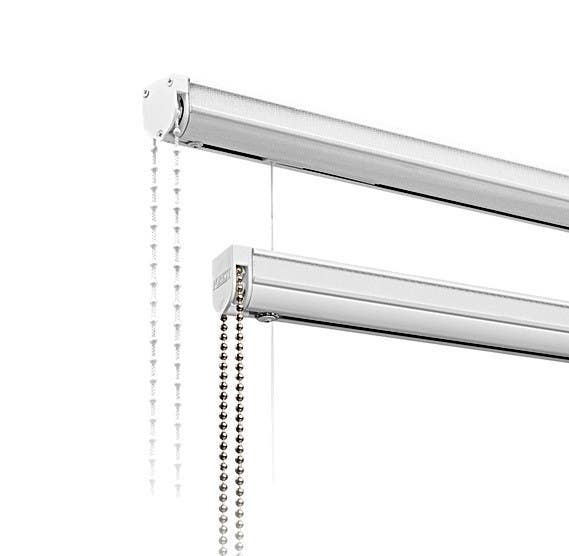 Forest Drapery RBS Roman Blind System Tracks, Finish-White