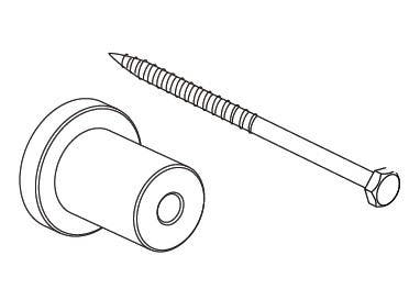 Delaney BD001 Barn Door Lag Bolt and Spacer - 2" Extended