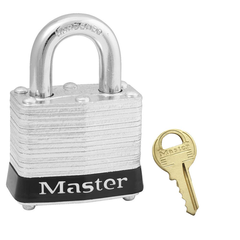Master Lock 3KAS Laminated Steel Safety Padlock, Keyed Alike