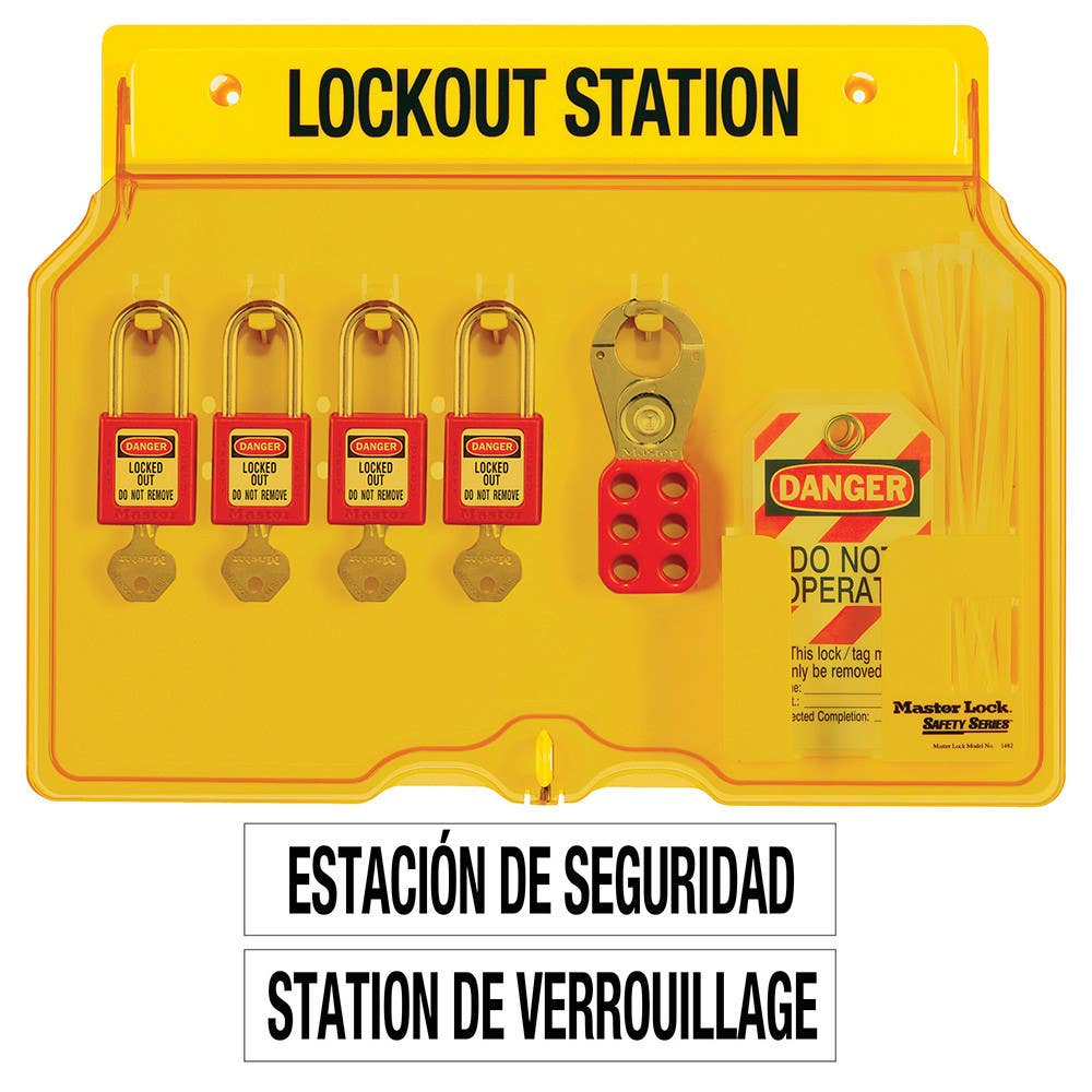 Master Lock 1482BP410  Padlock Station