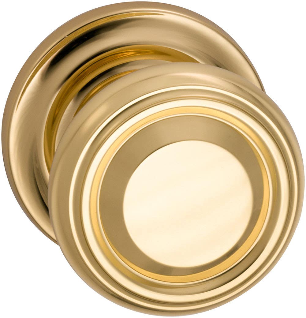 Omnia 565 Interior Traditional Knob Latchset - Solid Brass