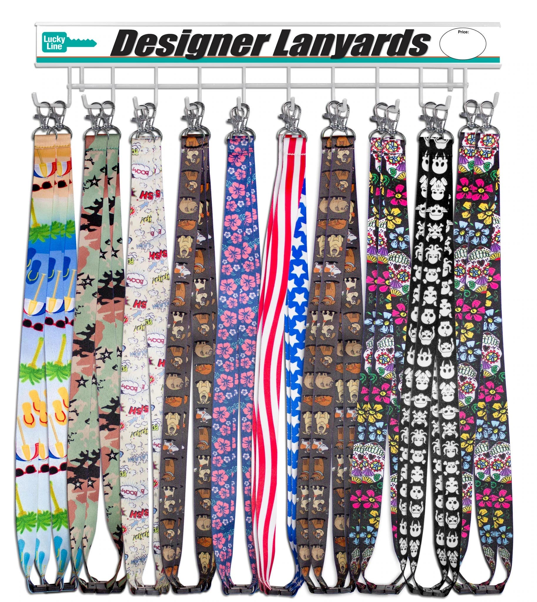 Lucky Line C200D Lanyard Display For Pegboard Or Slatwall
