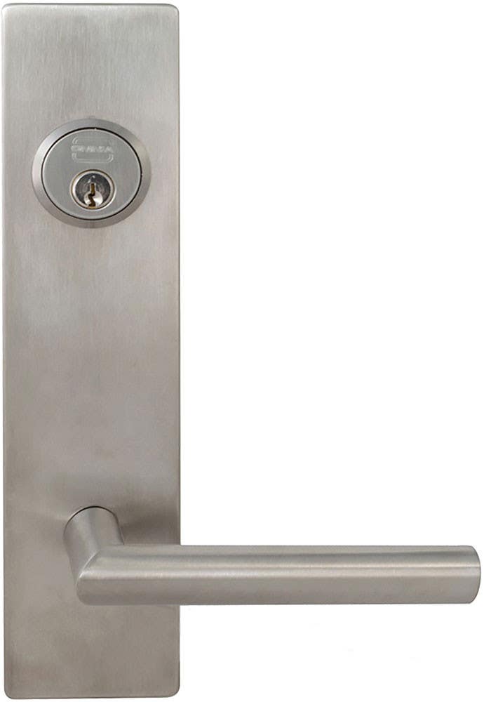 Omnia D12012 Exterior Modern Deadbolt Entrance Lever Lockset - Solid Brass