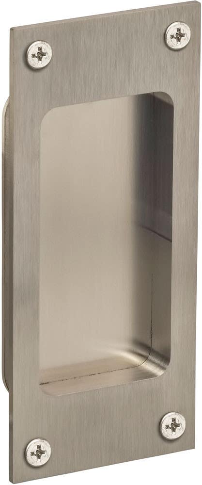 Omnia 7012/0 Traditional Rectangular Flush Pull, Stainless Steel
