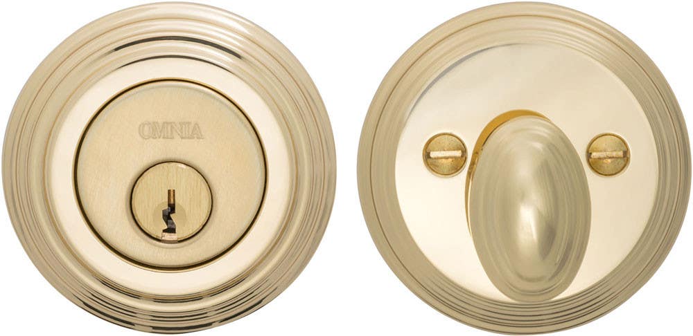 Omnia TRADDB Prodigy Auxiliary Deadbolt Kit, Function-Key Outside x Turnpiece Inside